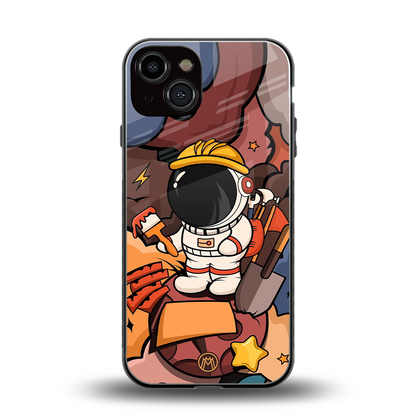 lil spaceman back phone cover | glass case for iphone 13