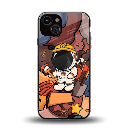 lil spaceman back phone cover | glass case for iphone 13