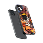 lil spaceman back phone cover | glass case for iphone 14 plus