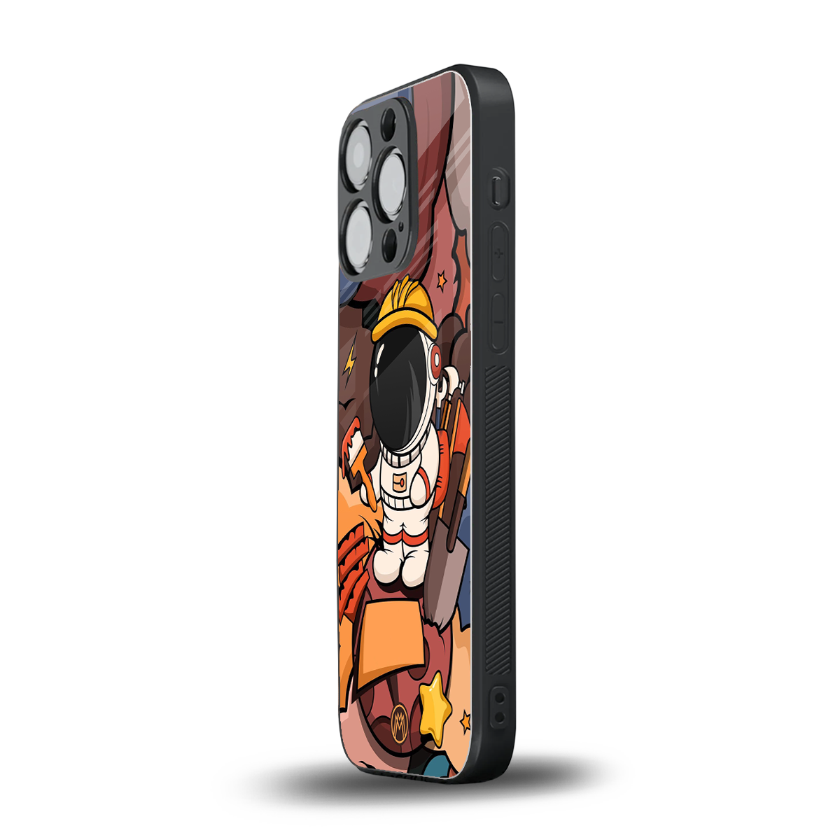 lil spaceman back phone cover | glass case for iphone 15 pro