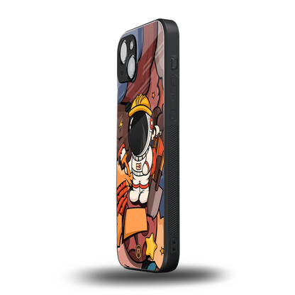 lil spaceman back phone cover | glass case for iphone 15