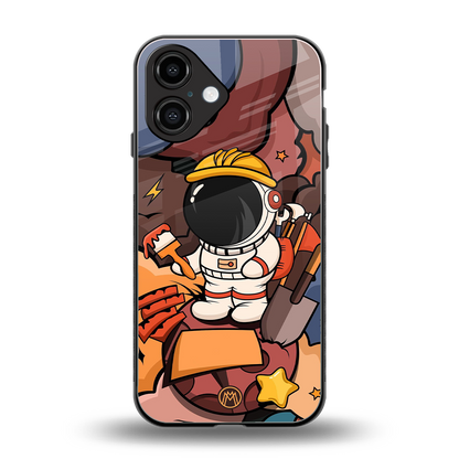 lil spaceman back phone cover | glass case for iphone 16