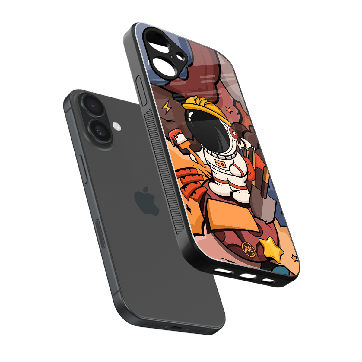 lil spaceman back phone cover | glass case for iphone 16