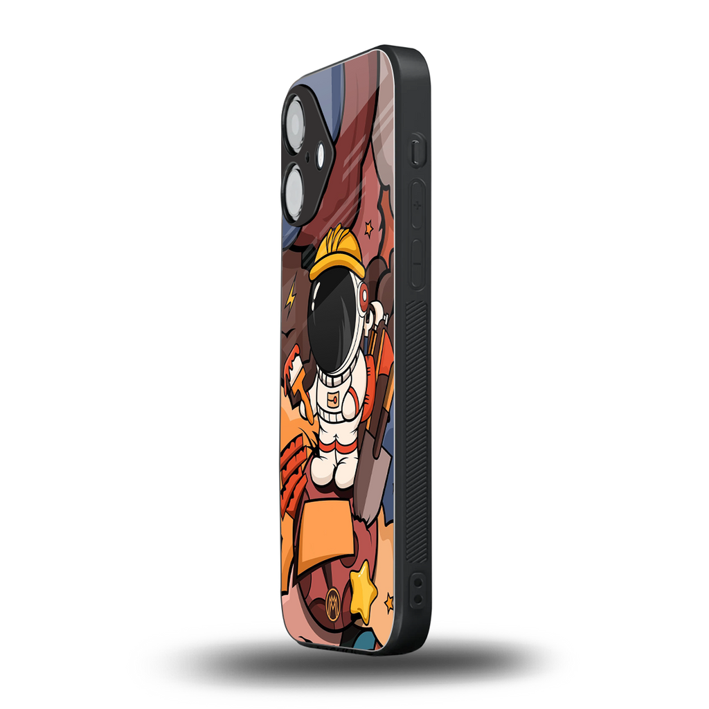 lil spaceman back phone cover | glass case for iphone 16