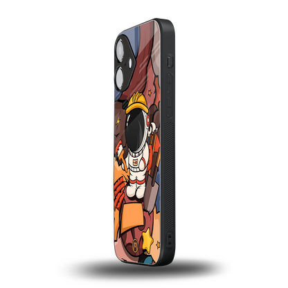lil spaceman back phone cover | glass case for iphone 16