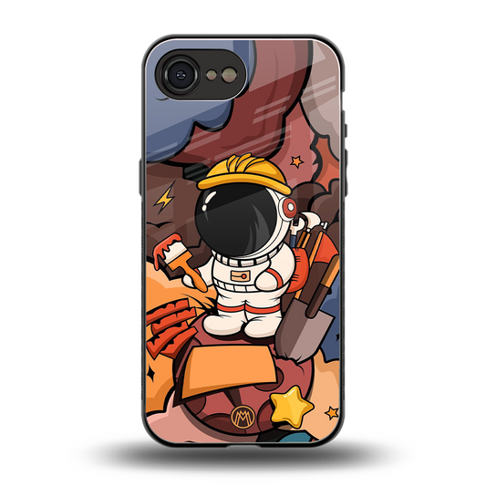 lil spaceman back phone cover | glass case for iphone 16e