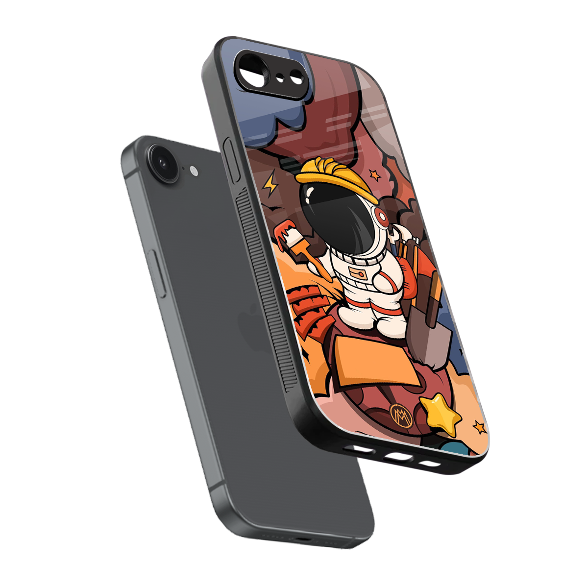 lil spaceman back phone cover | glass case for iphone 16e