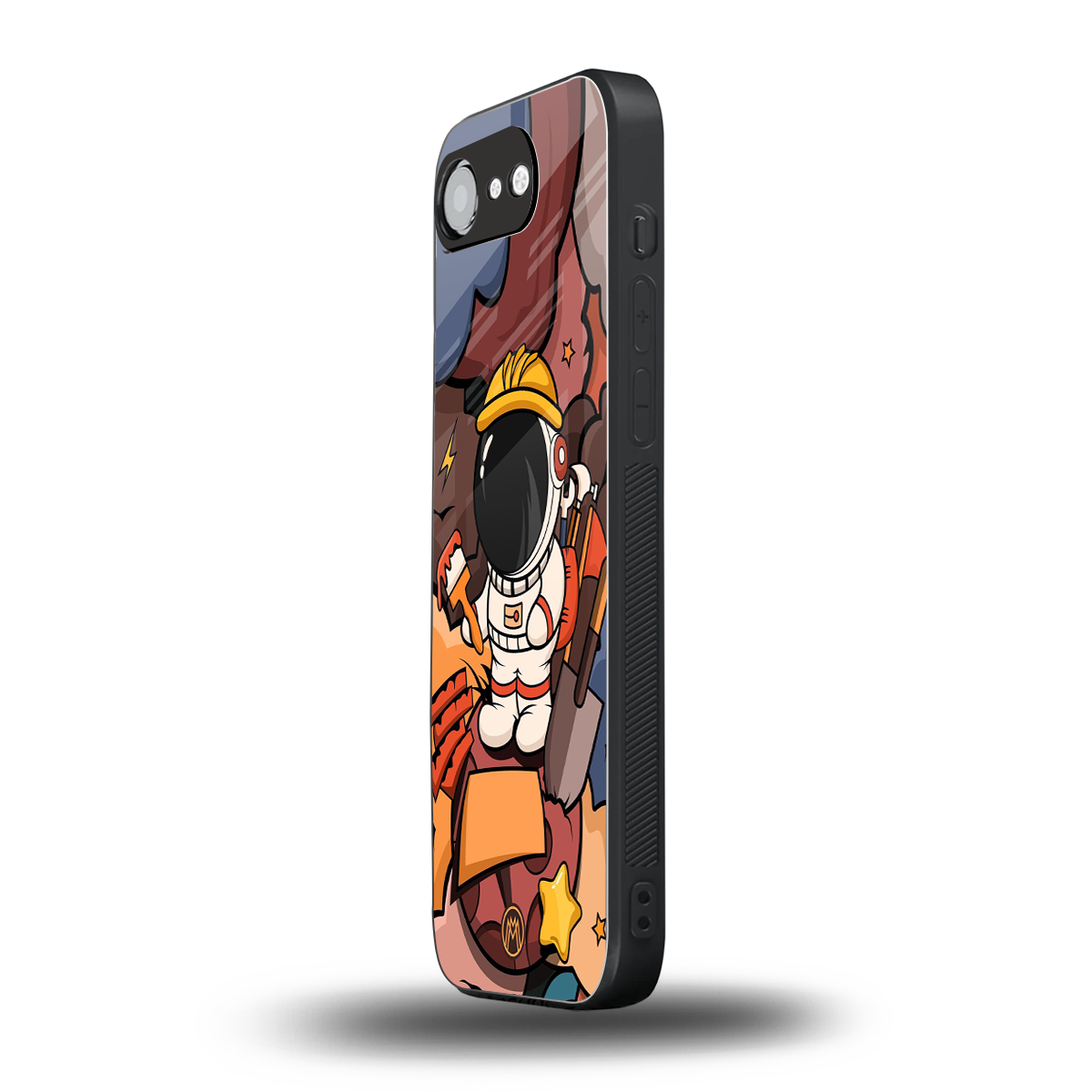 lil spaceman back phone cover | glass case for iphone 16e