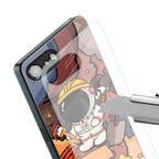 lil spaceman back phone cover | glass case for iphone 16e