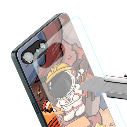 lil spaceman back phone cover | glass case for iphone 16e