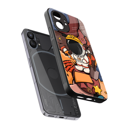 lil spaceman back phone cover | glass case for nothing phone 1