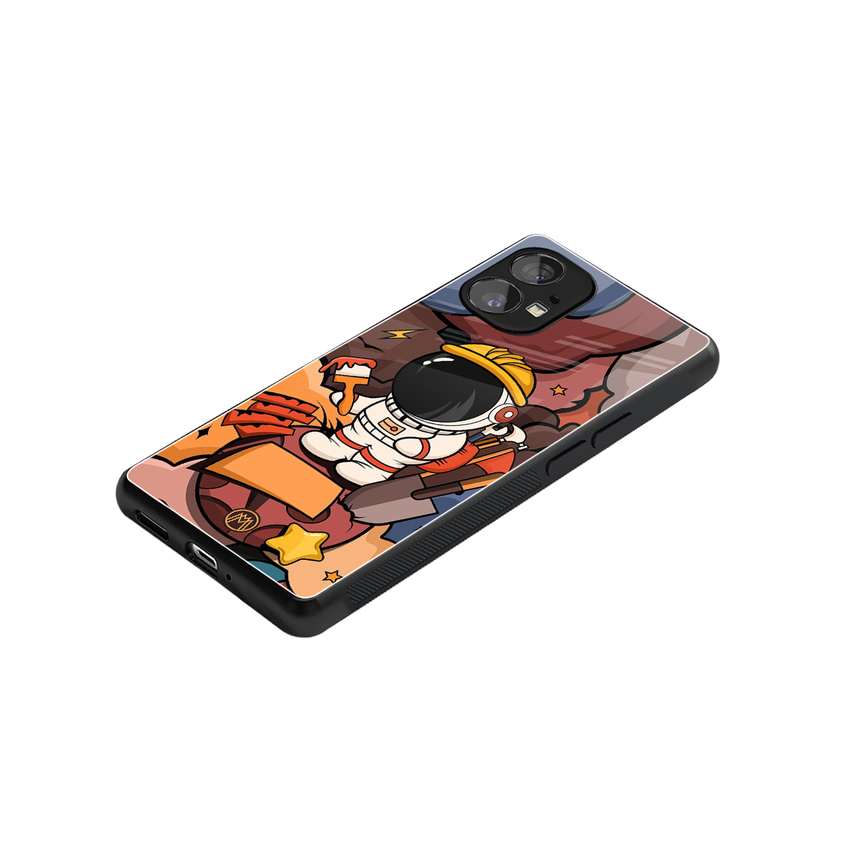 lil spaceman back phone cover | glass case for nothing phone 1