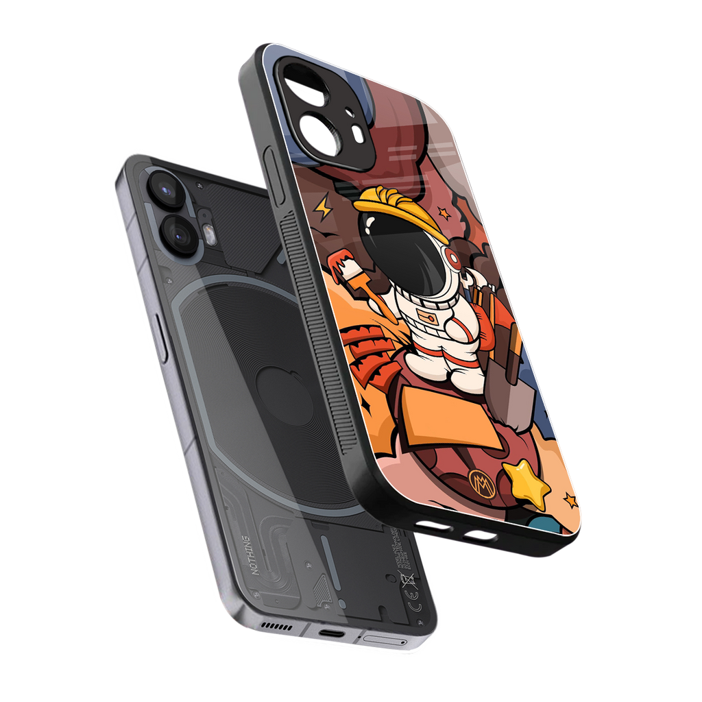 lil spaceman back phone cover | glass case for nothing phone 2