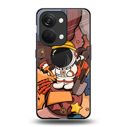 lil spaceman back phone cover | glass case for oneplus nord 3