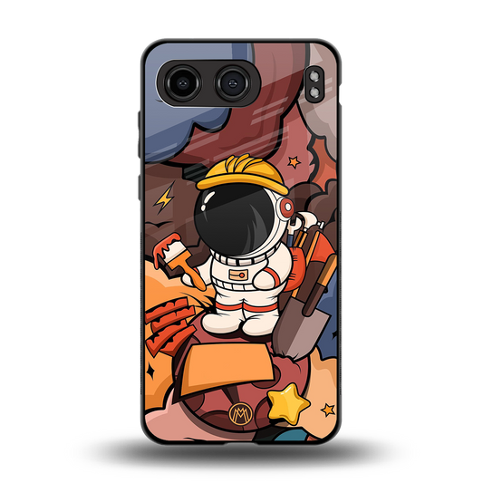 lil spaceman back phone cover | glass case for oneplus nord 4