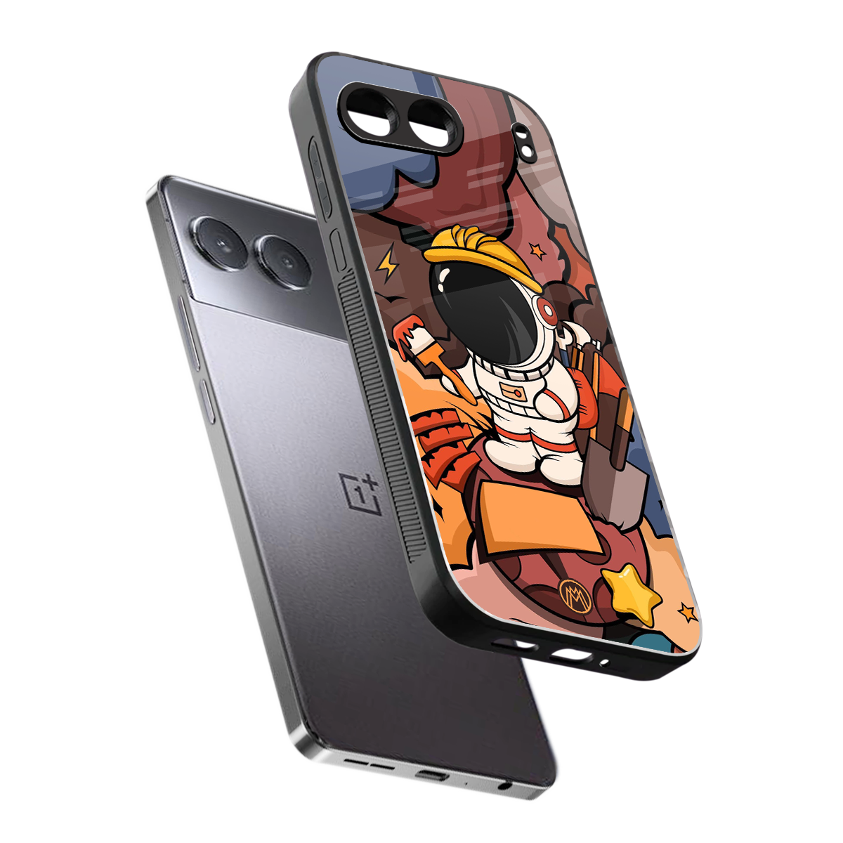 lil spaceman back phone cover | glass case for oneplus nord 4
