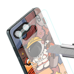 lil spaceman back phone cover | glass case for oneplus nord 4