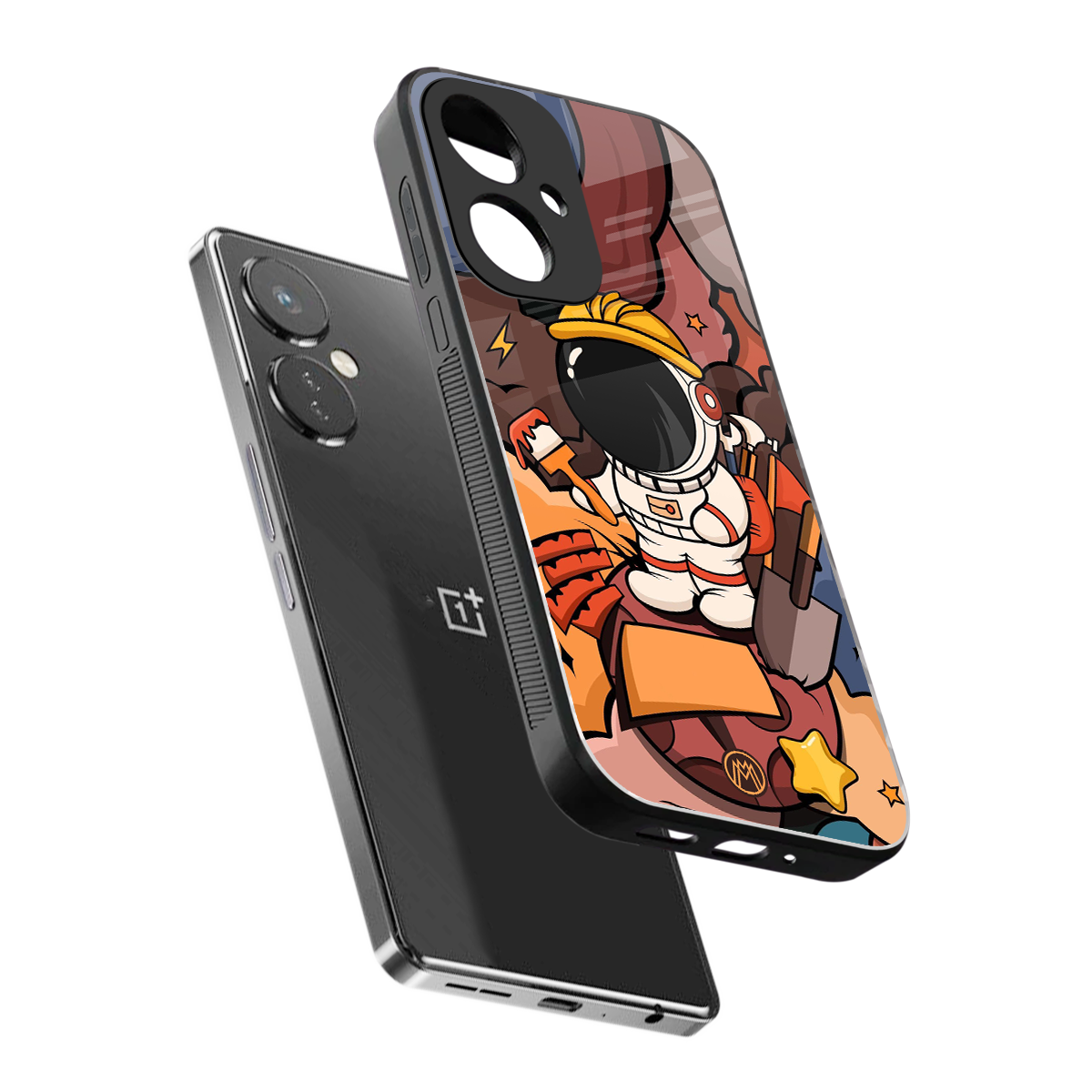 lil spaceman back phone cover | glass case for oneplus nord ce 3