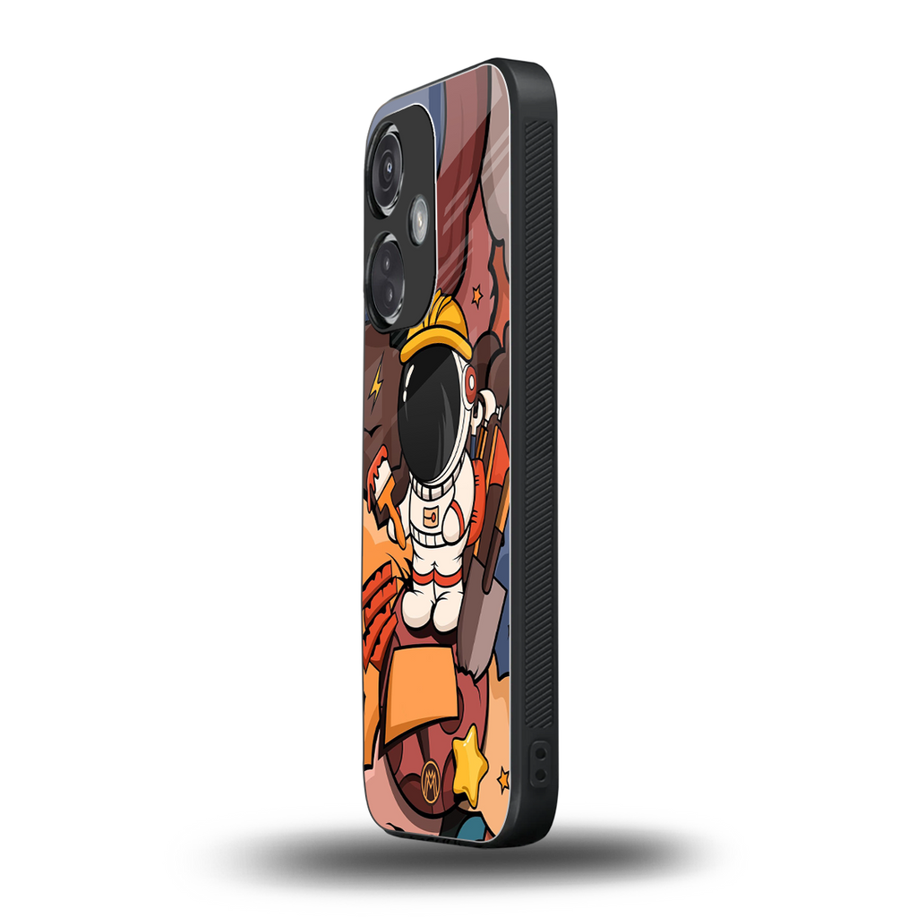 lil spaceman back phone cover | glass case for oneplus nord ce 3