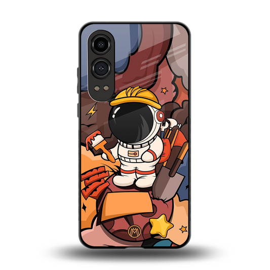 lil spaceman back phone cover | glass case for oneplus nord ce 4 lite