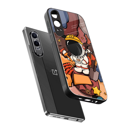 lil spaceman back phone cover | glass case for oneplus nord ce 4 lite