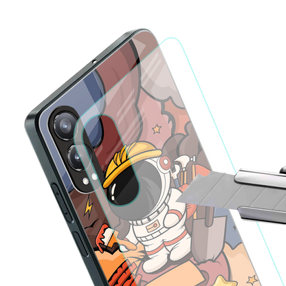 lil spaceman back phone cover | glass case for oneplus nord ce 4 lite