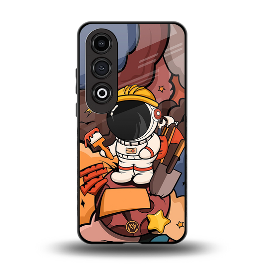 lil spaceman back phone cover | glass case for oneplus nord ce 4