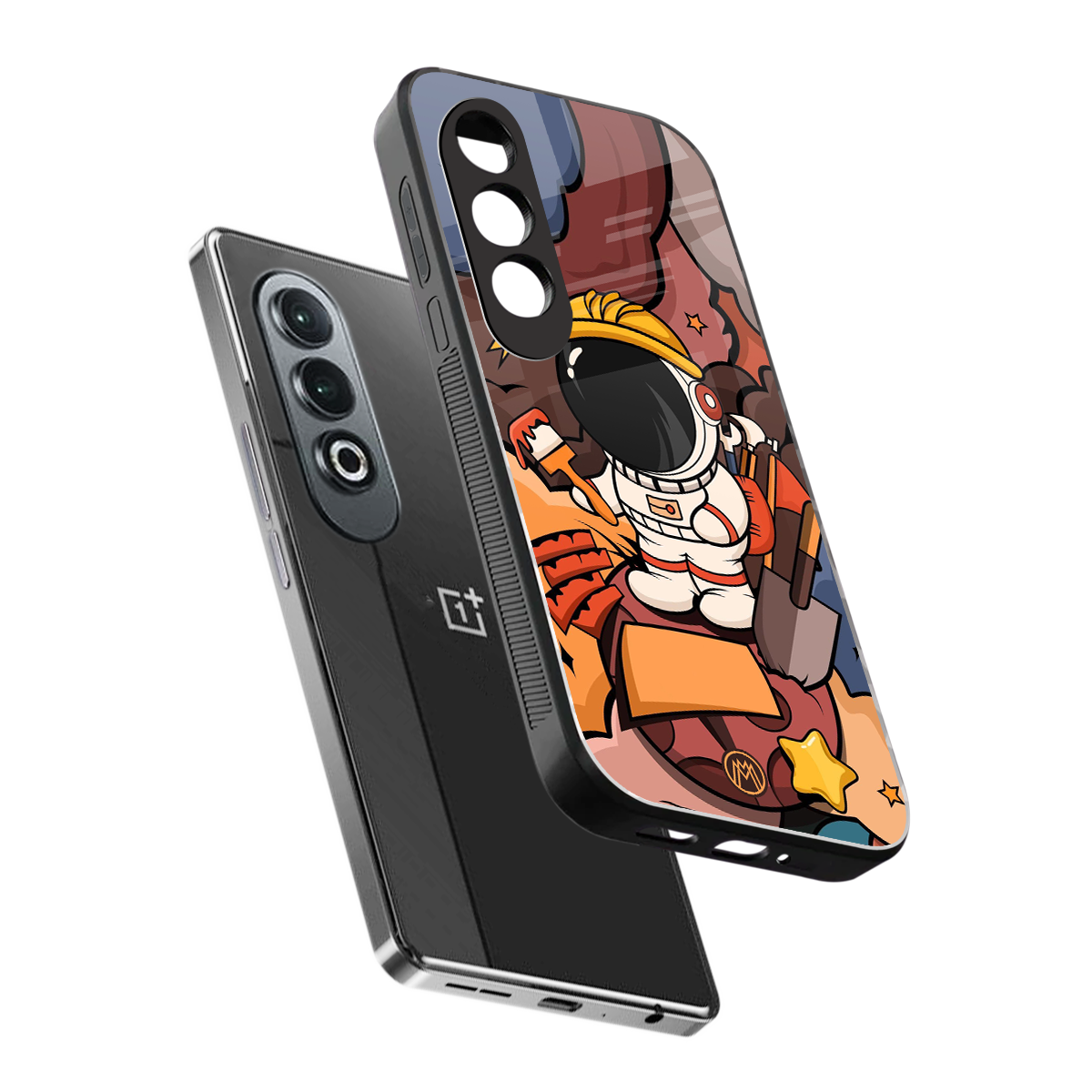 lil spaceman back phone cover | glass case for oneplus nord ce 4