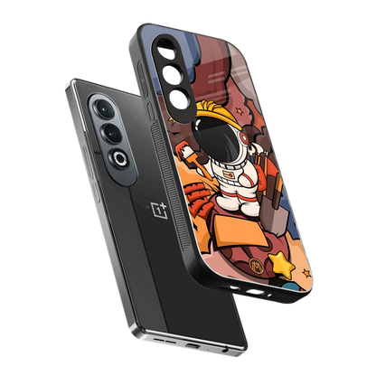lil spaceman back phone cover | glass case for oneplus nord ce 4