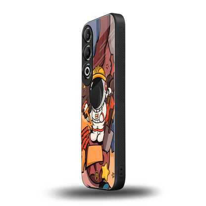 lil spaceman back phone cover | glass case for oneplus nord ce 4