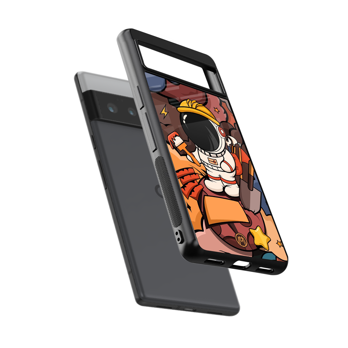 lil spaceman back phone cover | glass case for google pixel 6 pro