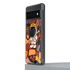 lil spaceman back phone cover | glass case for google pixel 6 pro