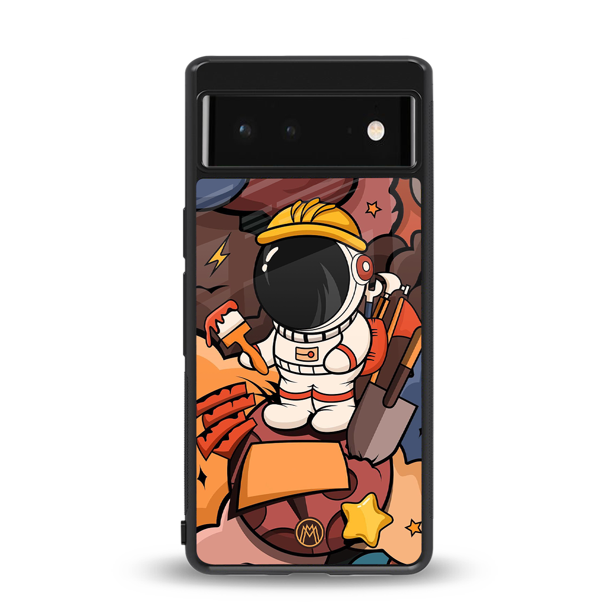 lil spaceman back phone cover | glass case for google pixel 6