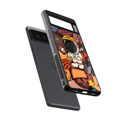 lil spaceman back phone cover | glass case for Google Pixel 6A