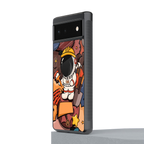 lil spaceman back phone cover | glass case for google pixel 6