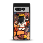lil spaceman back phone cover | glass case for google pixel 7 pro