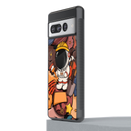 lil spaceman back phone cover | glass case for google pixel 7 pro