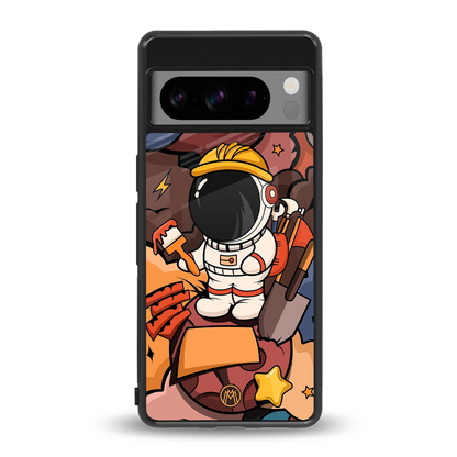 lil spaceman back phone cover | glass case for google pixel 8 pro