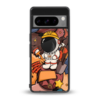 lil spaceman back phone cover | glass case for google pixel 8 pro