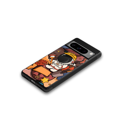 lil spaceman back phone cover | glass case for google pixel 8 pro