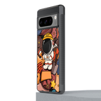 lil spaceman back phone cover | glass case for google pixel 8 pro