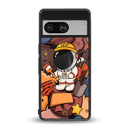 lil spaceman back phone cover | glass case for Google Pixel 8