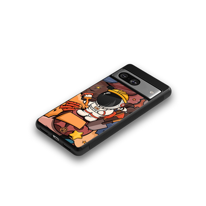 lil spaceman back phone cover | glass case for Google Pixel 8