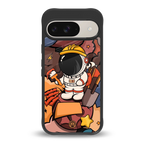 lil spaceman back phone cover | glass case for google pixel 9