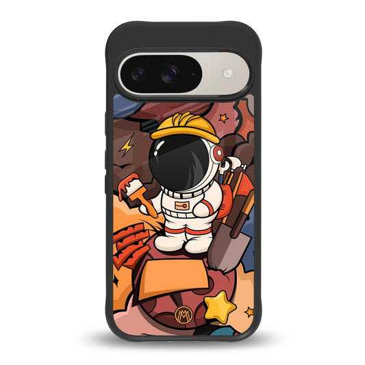 lil spaceman back phone cover | glass case for google pixel 9