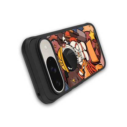 lil spaceman back phone cover | glass case for google pixel 9