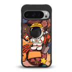 lil spaceman back phone cover | glass case for google pixel 9 pro