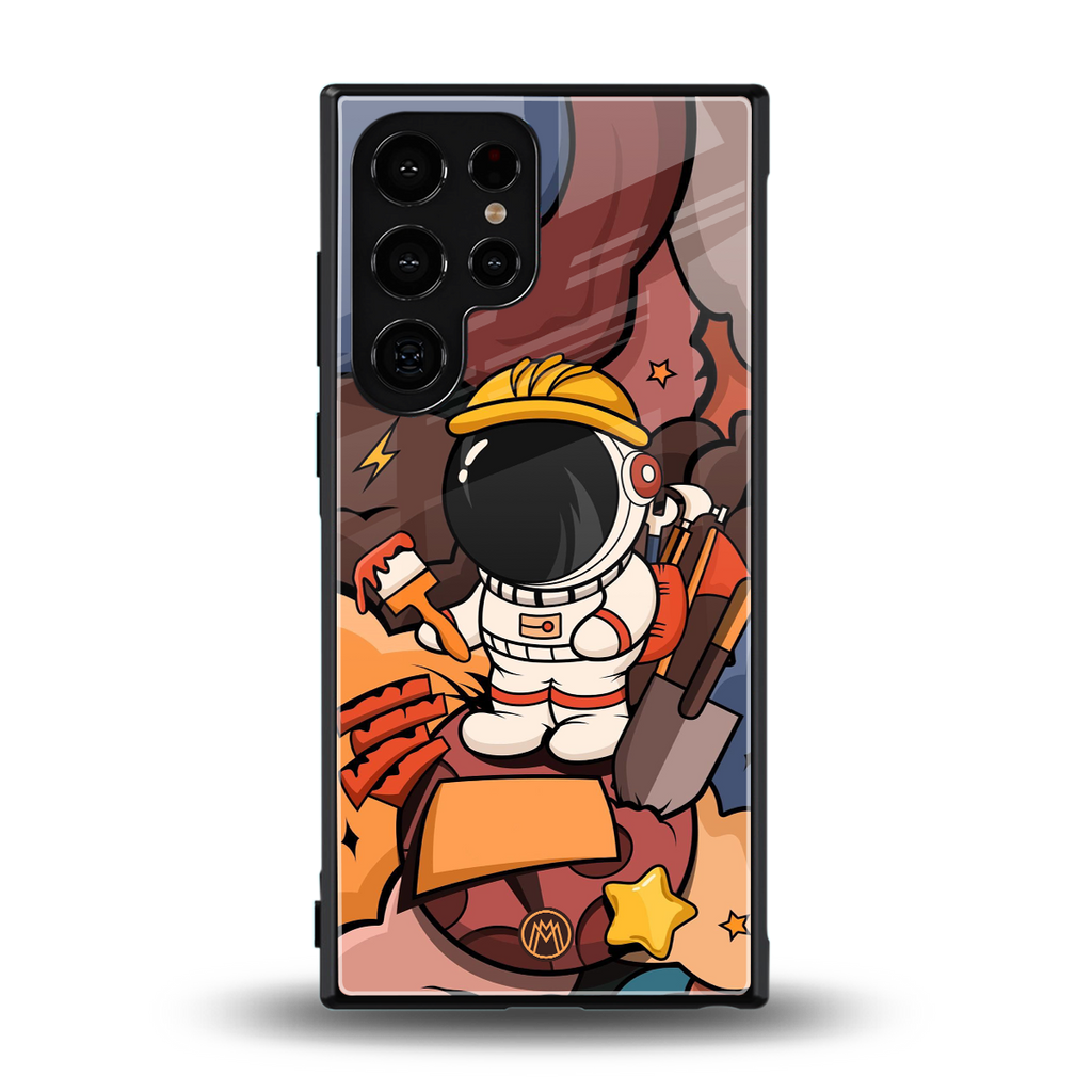 lil spaceman back phone cover | glass case for samsung galaxy s23 ultra