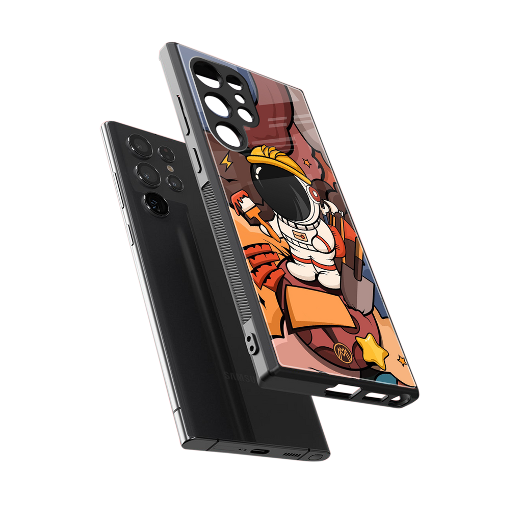lil spaceman back phone cover | glass case for samsung galaxy s23 ultra