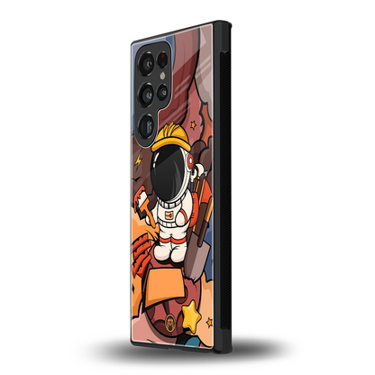 lil spaceman back phone cover | glass case for samsung galaxy s24 ultra